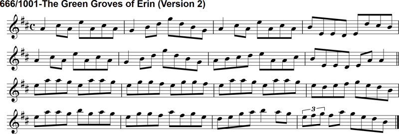 Reel: The Green Groves of Erin (Version 2)