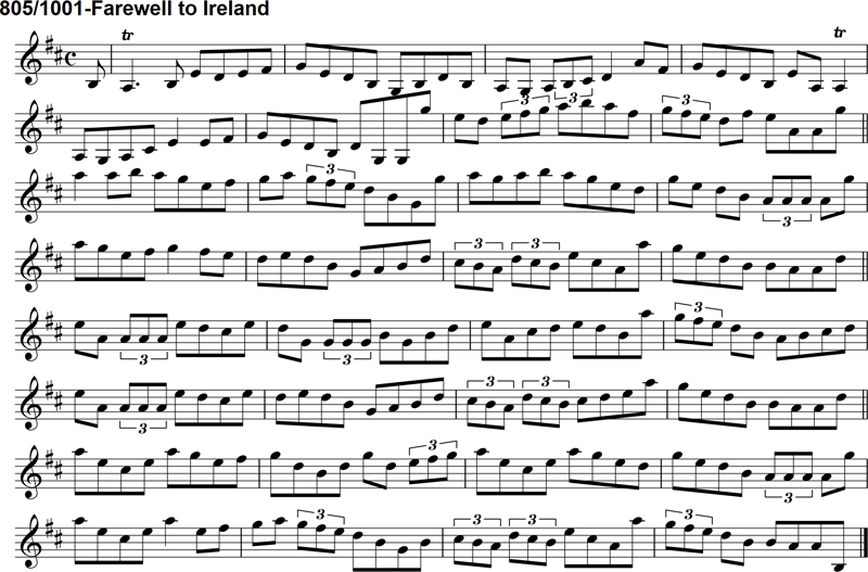 Reel: Farewell to Ireland