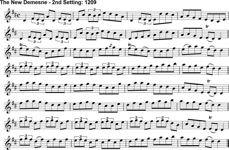 Reel: The New Demesne - 2nd Setting