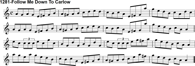 Reel: Follow Me Down to Carlow - 1st Setting