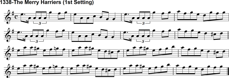 Reel: The Merry Harriers - 1st Setting