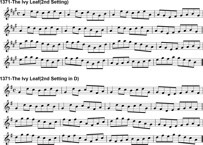 Reel: The Ivy Leaf - 2nd Setting